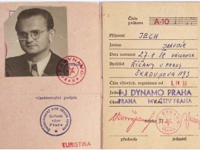 Členská průkaz ČSTVY, Dynamo Praha, 1961 (2)