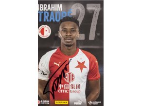 Podpisová karta, Ibrahim Traoré, SK Slavia Praha, autogram (2)