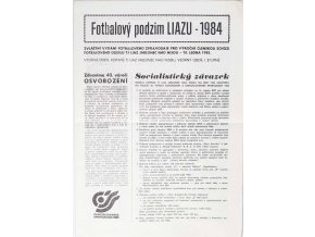 Program, Fotbalový podzim TJ Liaz Jablonec, 1984