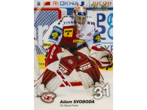 Hokejová kartička, Adam Svoboda, HC Slavia Praha, 20052006 (1)