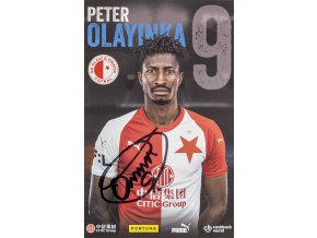 Podpisová karta, Peter Olayinka, SK Slavia Praha, autogram