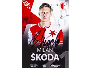 Podpisová karta, Milan Škoda, SK Slavia Praha, 125 let, autogram (2)