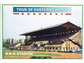 Pohlednice Stadion, Tour of Eastern Europe,BKV Stadion, Budapest (1)