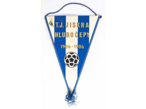 Klubová vlajka, TJ Jiskra Hlubočepy, 1906 1986, odznak
