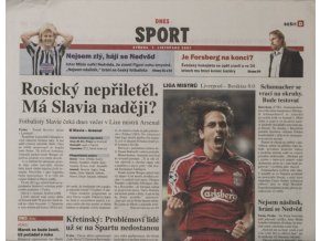 Noviny DNES SPORT, 2007, Slavia vs. Arsenal DSC 4313