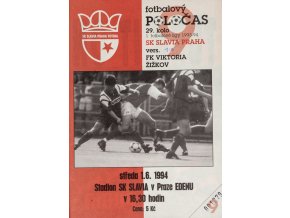 Fotbalový POLOČAS SK SLAVIA PRAHA vs.FK Viktoria Žižkov , 1994DSC 6851