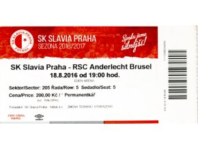 VVstupenka fotbal SK Slavia Prague vs. Anderlecht BruselDSC 6933