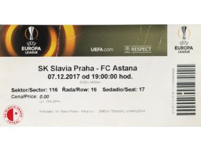 Vstupenka fotbal SK Slavia Prague vs. FC AstanaDSC 6935