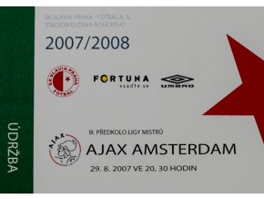Karta údržba UEFA CHL 2007, SK Slavia vs. AjaxDSC 7739