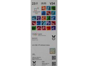 Vstupenka OG Rio 2016, Atletismo MaratonaVstupenka OG PyeongChang, 2018, Victory Ceremony