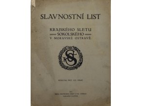 Slavnostní list, časopis, Kr. sletu sokolského v Moravské OstravěDSC 8248