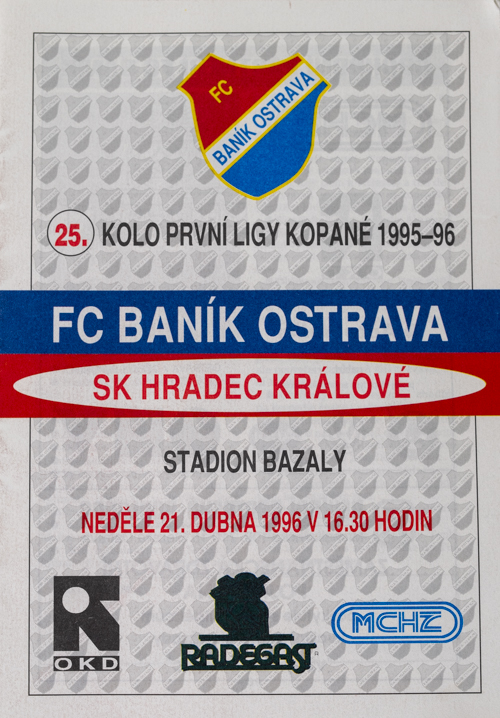 Program FC Banik Ostrava vs. SK Hradec Králové, 1996