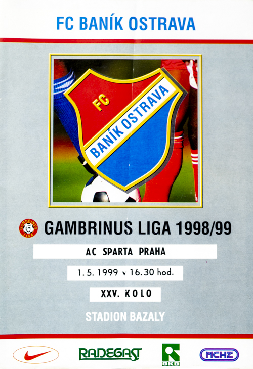 Program FC Banik Ostrava vs. AC SPARTA PRAHA , 1999