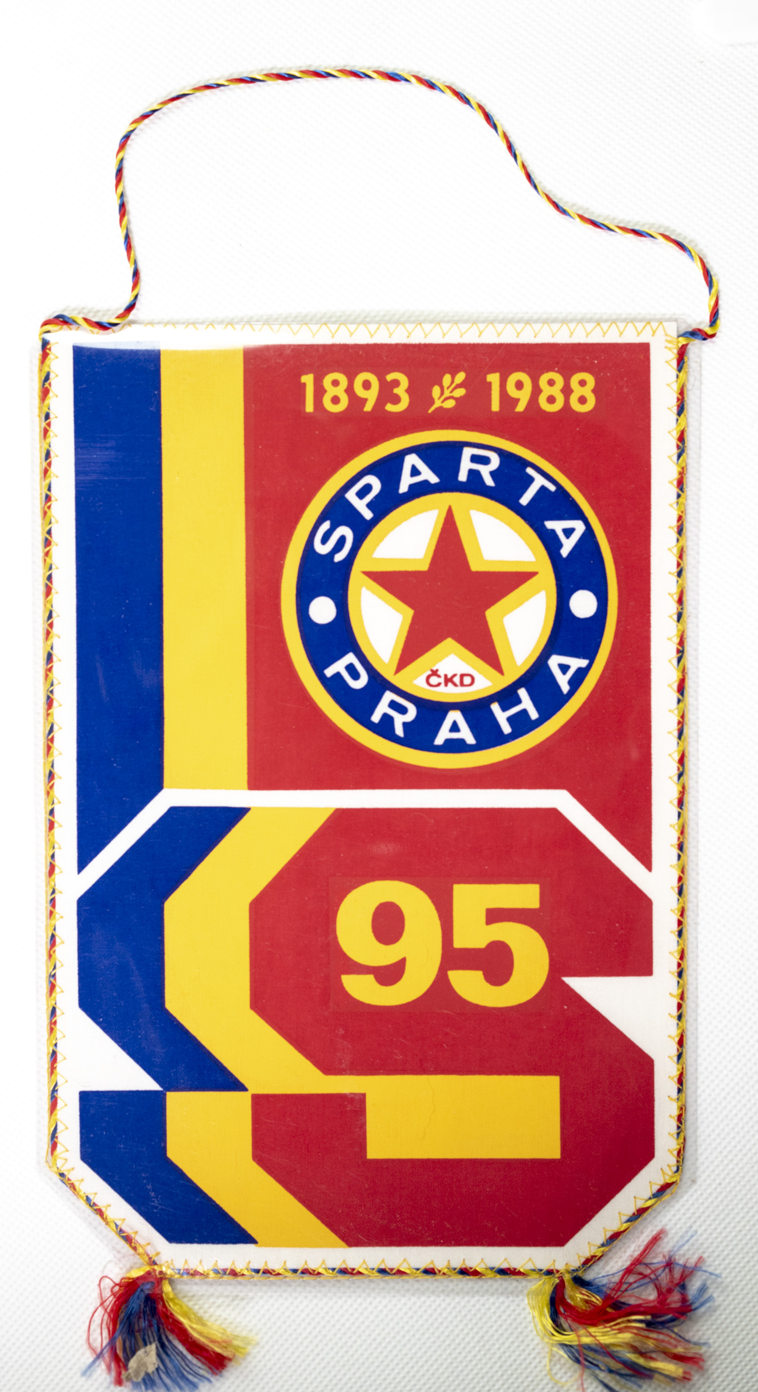 Klubová vlajka Sparta Praha ČKD, 95 let, 1988