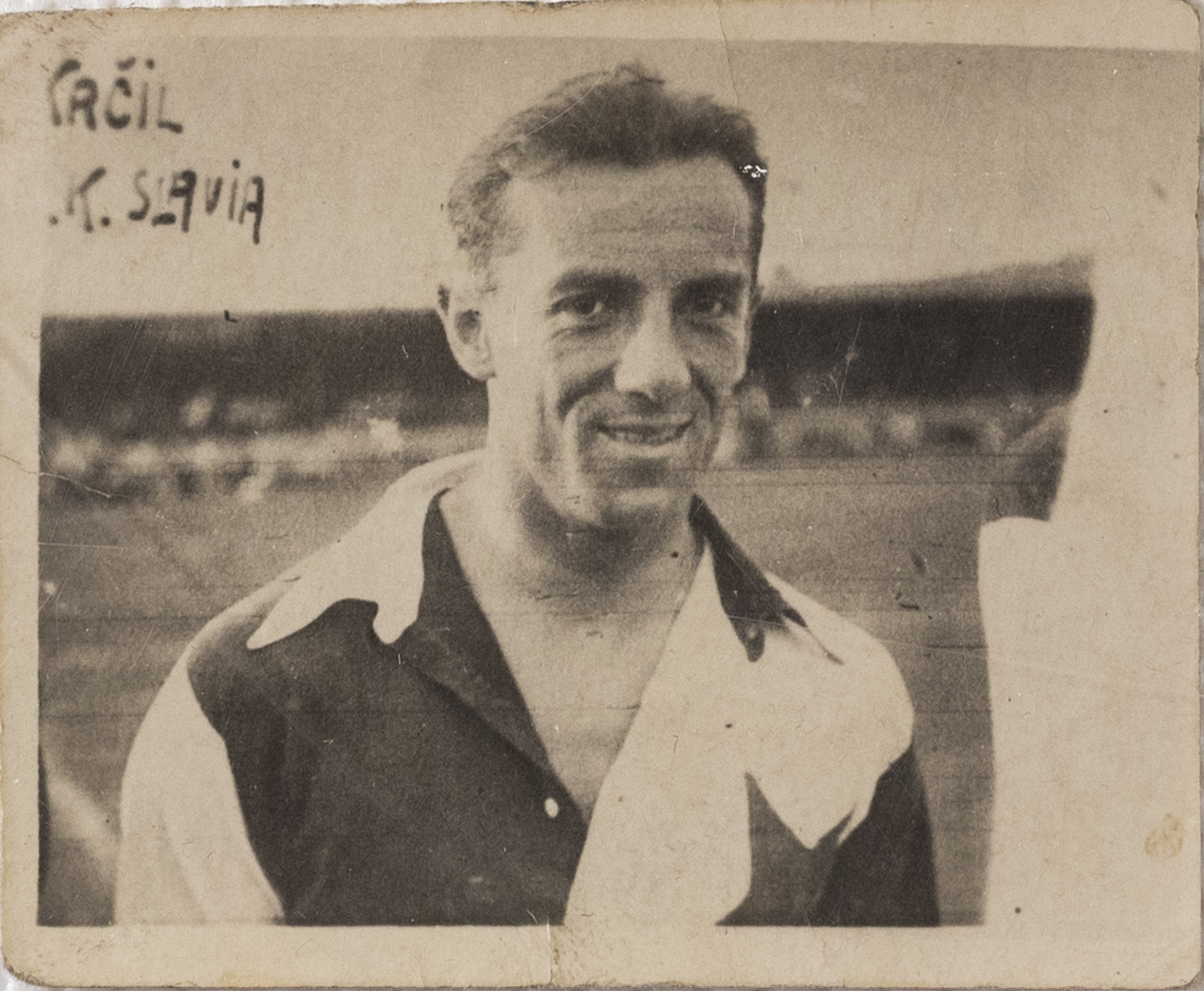 Dobová fotografie fotbalový tým Rudolf Vytlačil, SK. Slavia Praha, malá