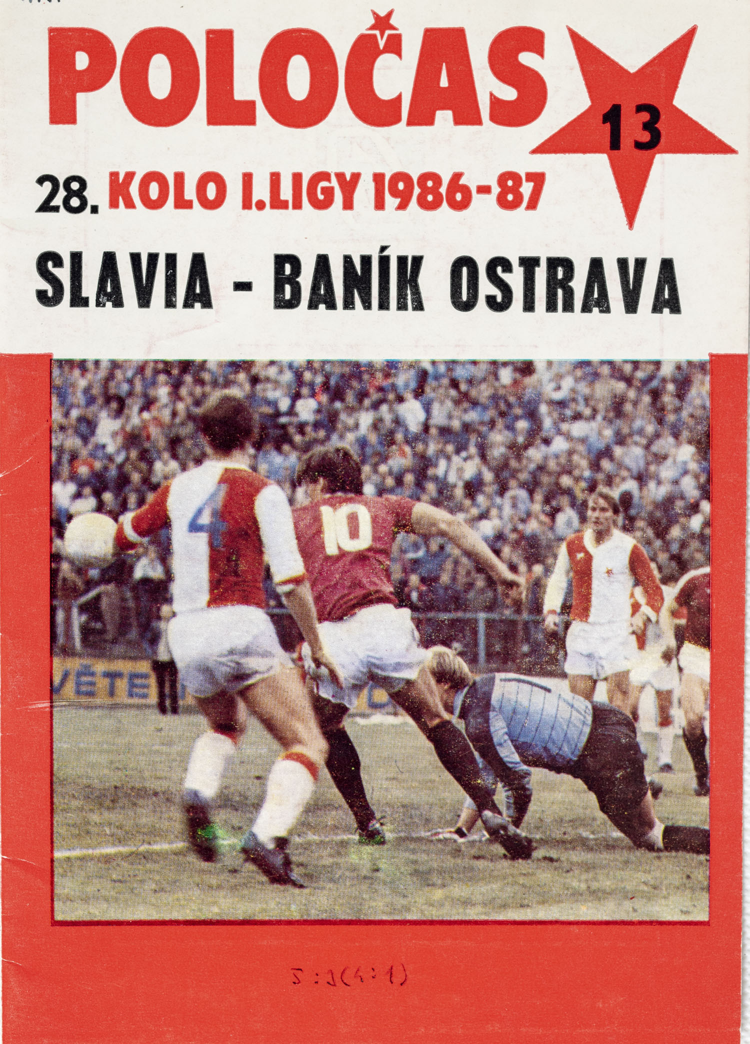 POLOČAS SLAVIA Praha vs. Baník Ostrava 1986 87