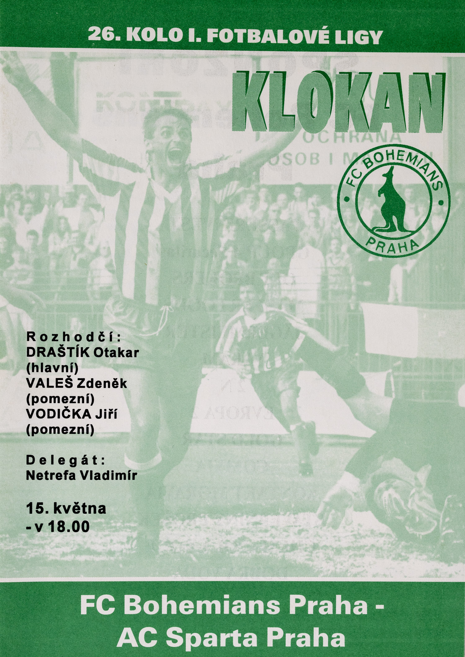 Program Klokan, S Bohemians vs. AC Sparta Praha, ????