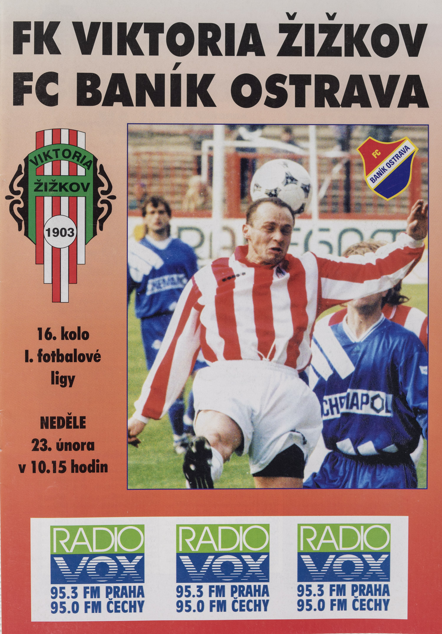 Program - fotbal Žižkov vs. Baník Ostrava, 20??