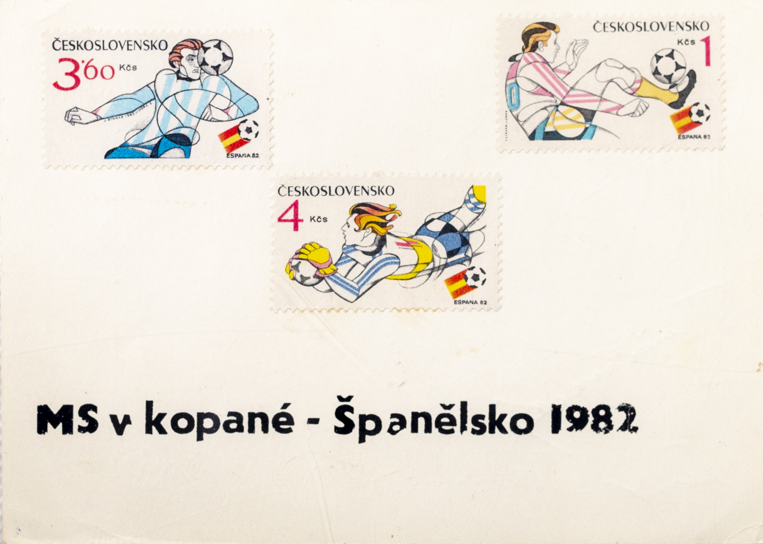 Pamětní list s autogramy MS v kopané Španělsko, 1982