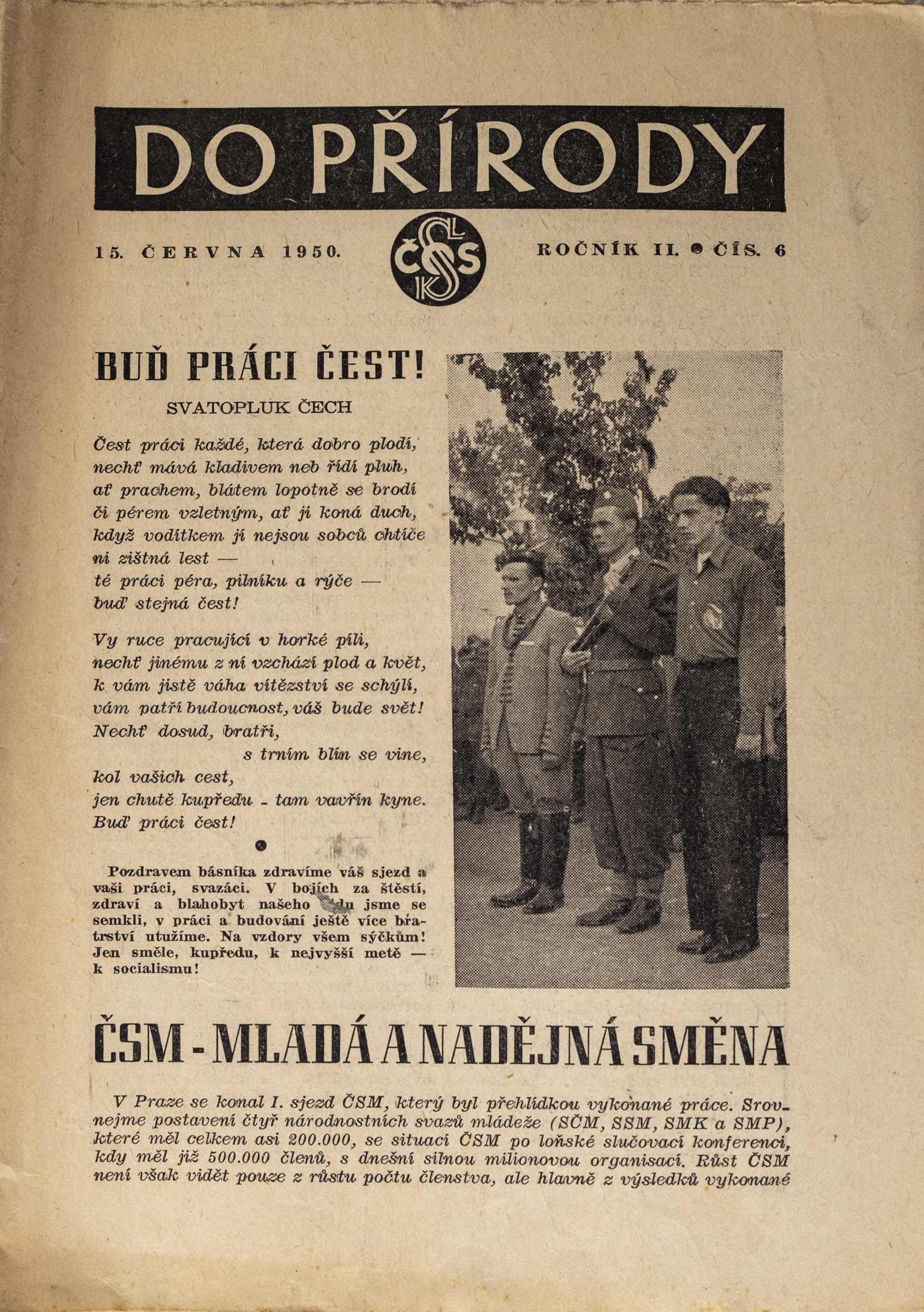 Brožura Sokol, Do přírody, 6/1950