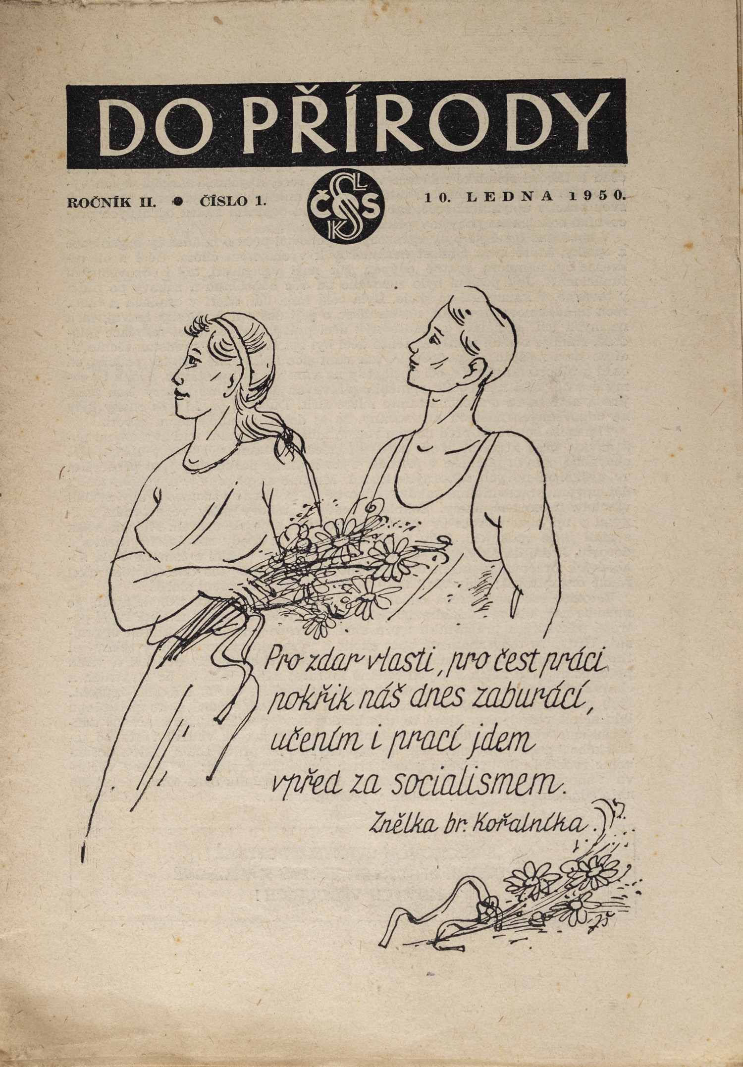 Brožura Sokol, Do přírody, 1/1950