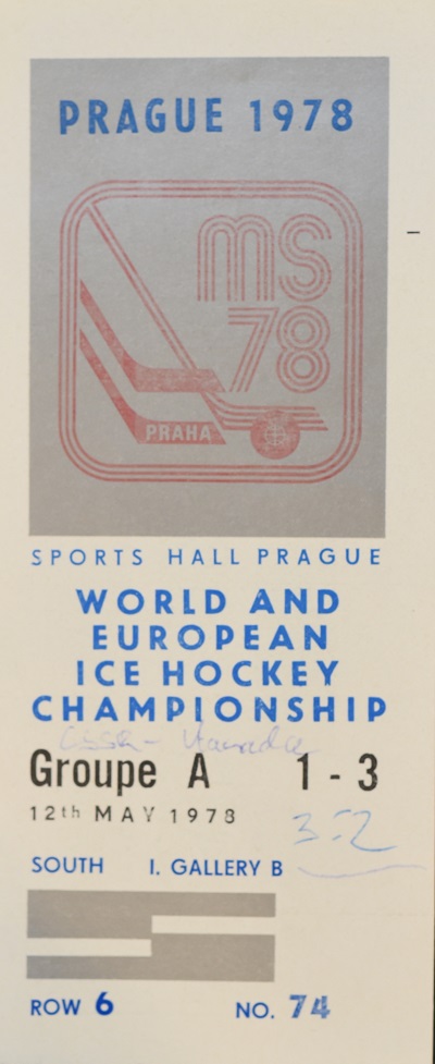 Vstupenka hokej Praha 1978 Groupe A 12. května 1978