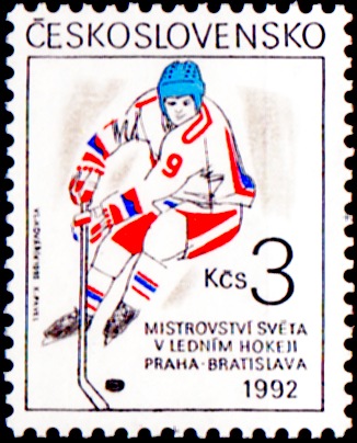 Známka 3003 - MS v ledním hokeji Praha a Bratislava
