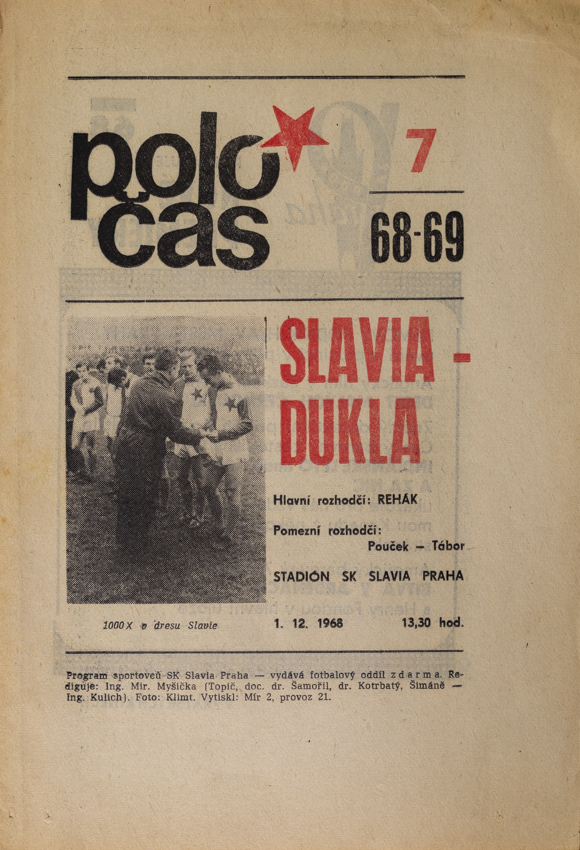 POLOČAS SLAVIA Praha vs. Dukla Praha, 1968
