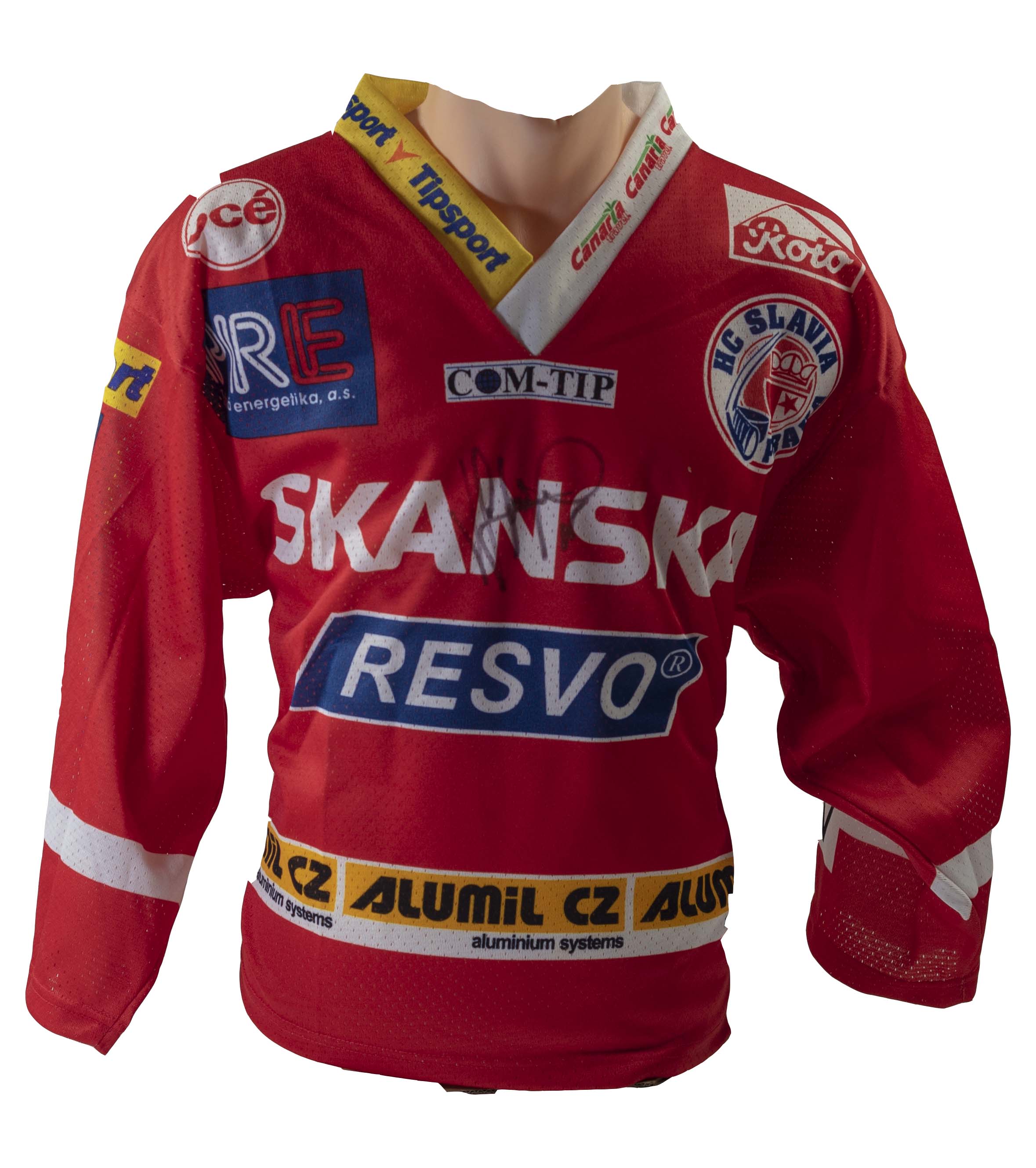 Fan dres HC Slavia Praha XL, Jozef Stumpel, 15, autogram