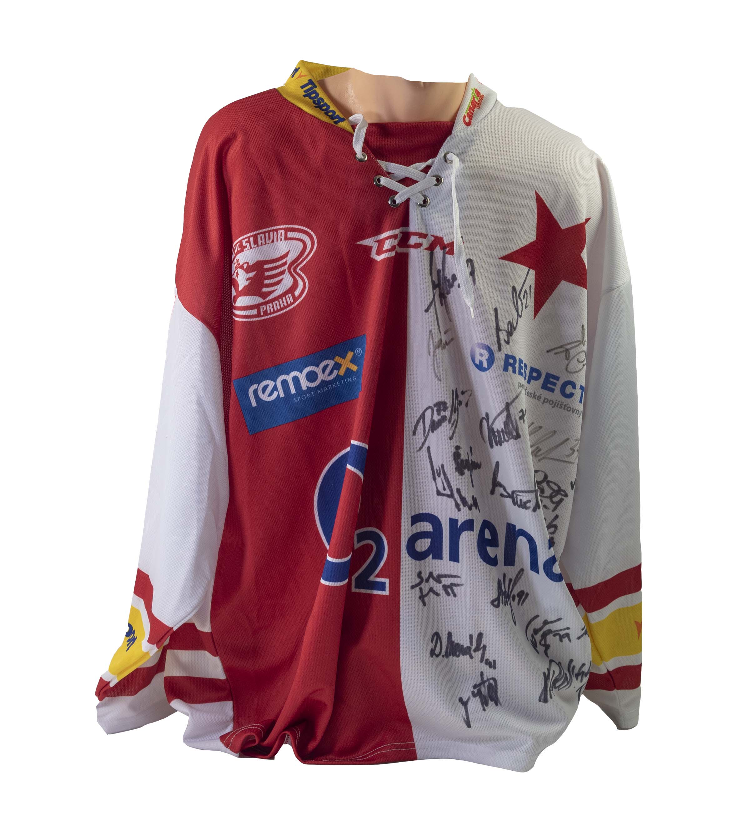 Fan dres , HC Slavia Praha L, sezona 2013/2014. autogramy mužstva
