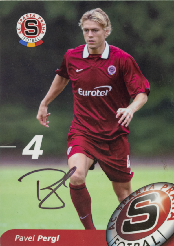 Karta, autogram - Pavel Pergl, AC Sparta Praha