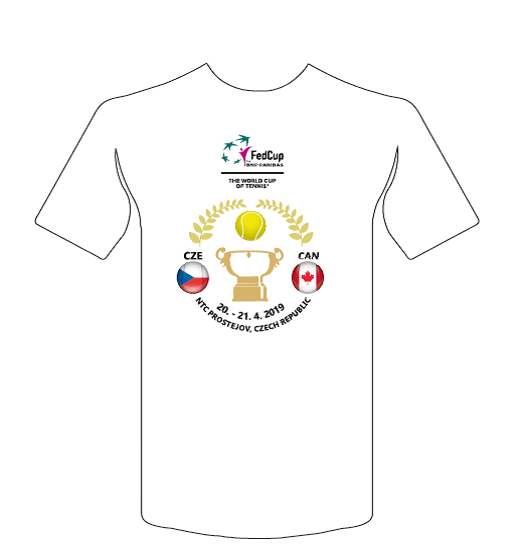 Tričko FED CUP 2019, CZE x CAN Velikost: XL