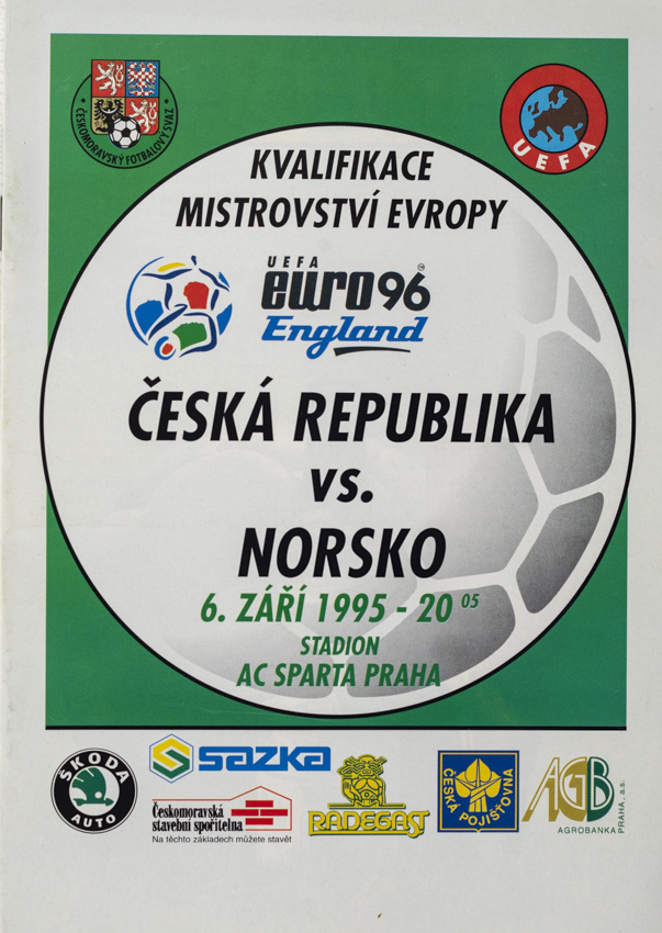 Program fotbal , ČR v. Norsko, 1995
