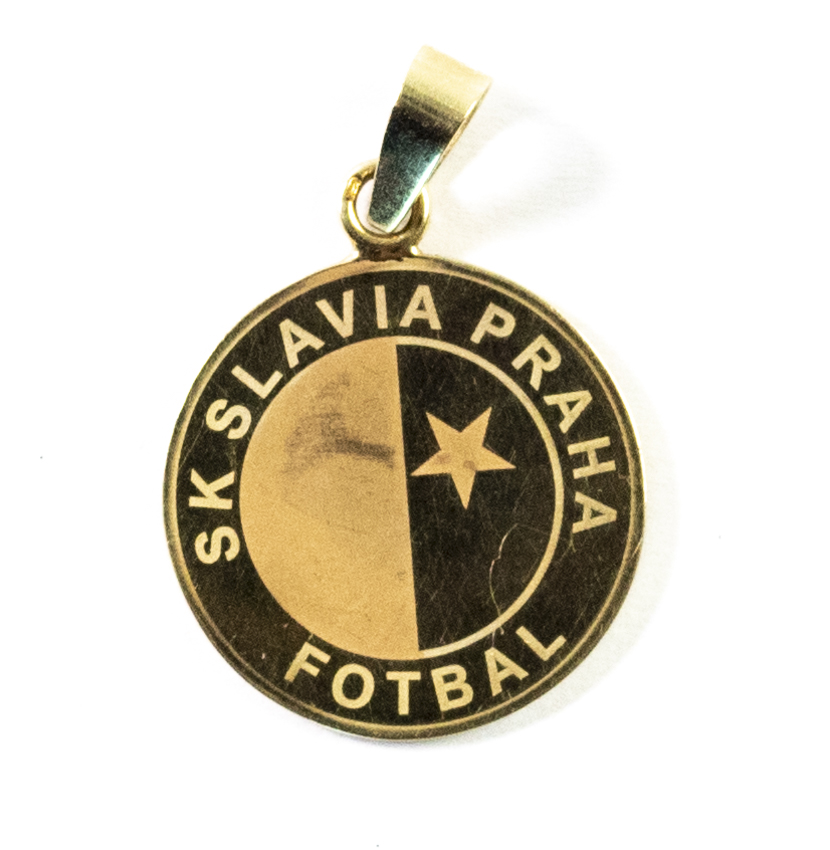 Přívěsek SK Slavia Praha, zlatý