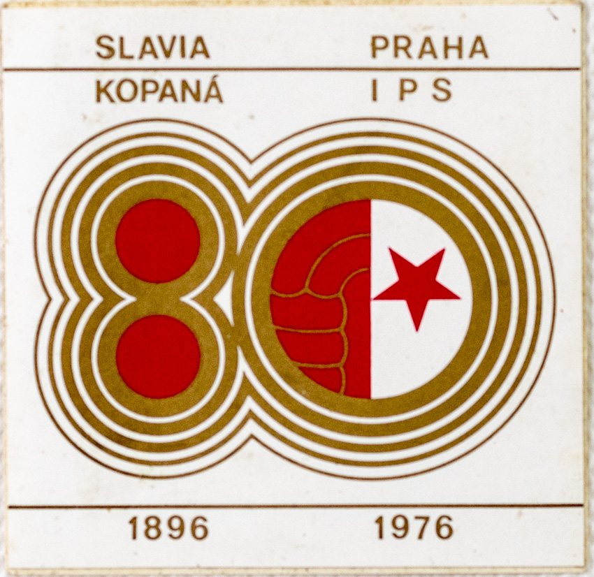 Samolepka, 80, Slavia Praha IPS, kopaná, 1896-1976