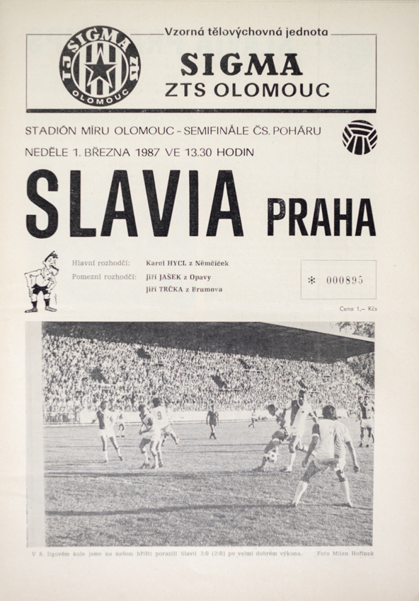 Program Sigma ZTS Olomouc v. Slavia Praha, 1987 II