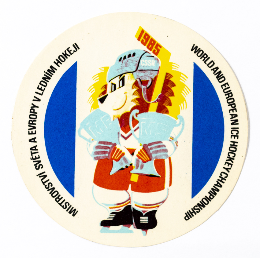 Samolepka 1985, MS Hokej Praha , maskot