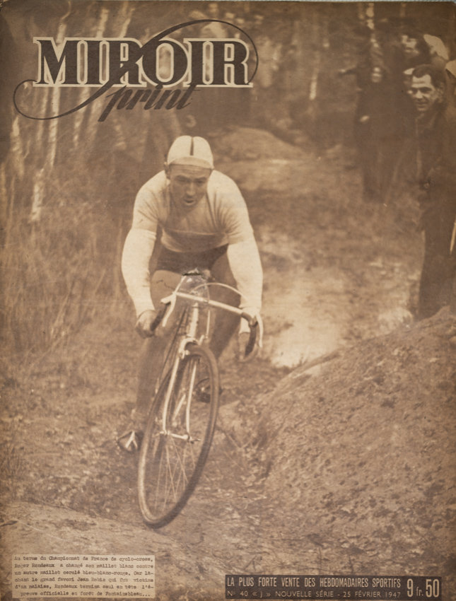 Noviny Le Miroir print, 1947, Tour de France cyclo-cross.