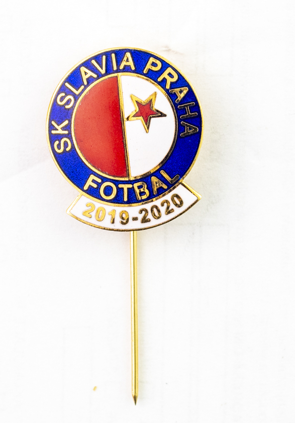 Odznak SK Slavia Praha, sezona 2019/2020 GOLD B/W