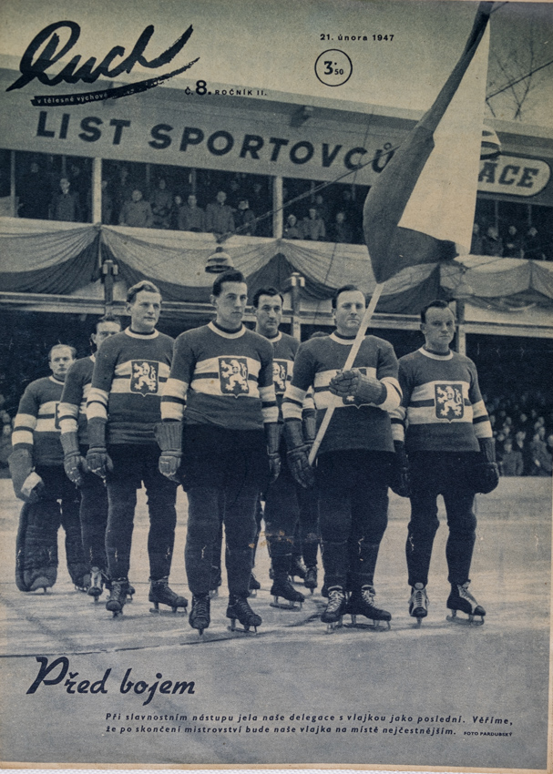 Časopis RUCH - Před bojem, MS v ledním hokeji, 8/1947