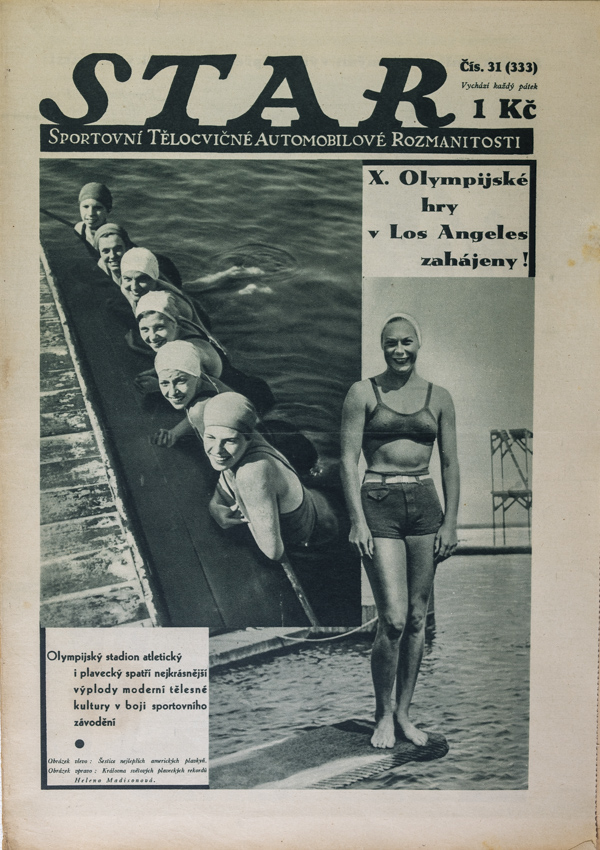 Časopis STAR, X. Olympijské hry v Los Angeles zahájeny! Č. 31 (333), 1935