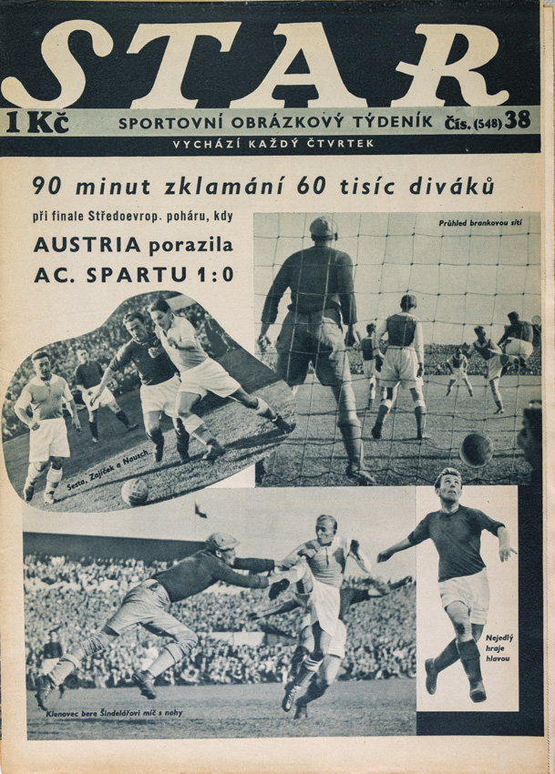 Časopis STAR, Austria porazila Spartu č. 38 ( 548 ), 1936