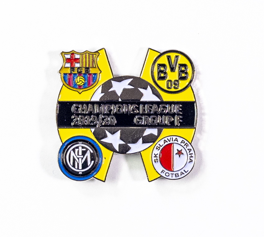 Odznak - Sada odznaků , UEFA Champions league, Group F 2019/20, SIL/YEL/BLK