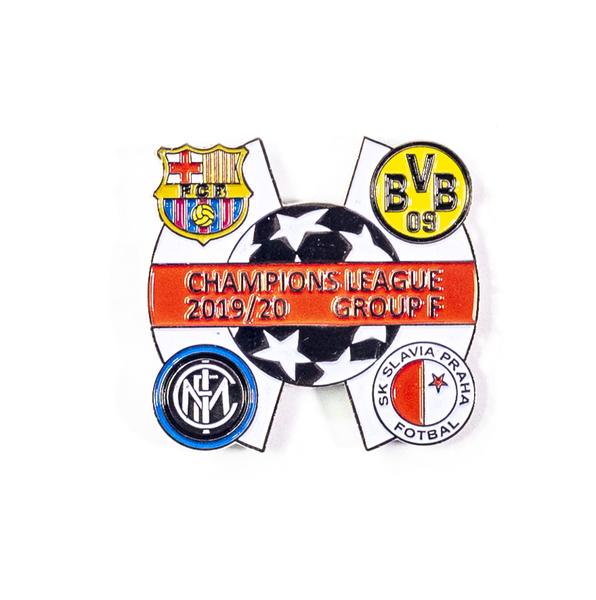 Odznak - Sada odznaků , UEFA Champions league, Group F 2019/20, SIL/WHI/RED