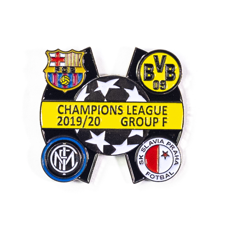 Odznak - Sada odznaků , UEFA Champions league, Group F 2019/20, SIL/BLK/YEL