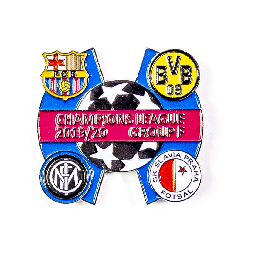 Odznak - Sada odznaků , UEFA Champions league, Group F 2019/20, SIL/BLU/RED