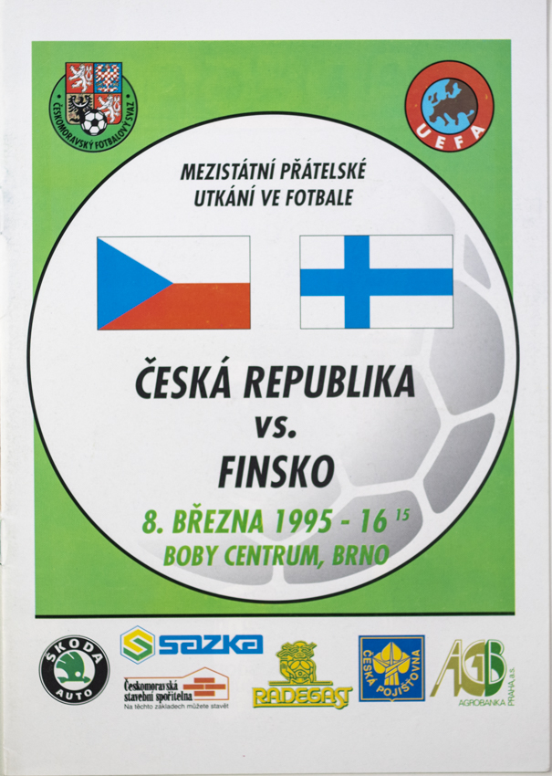 Program fotbal ČR v. Finsko, 1995