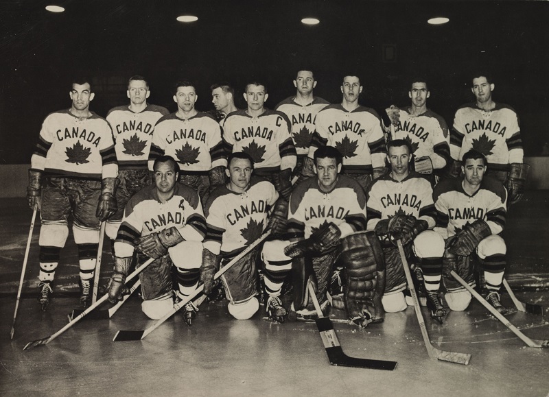 Reprezentační mužstvo Canada MS v hokeji 1959 Československo