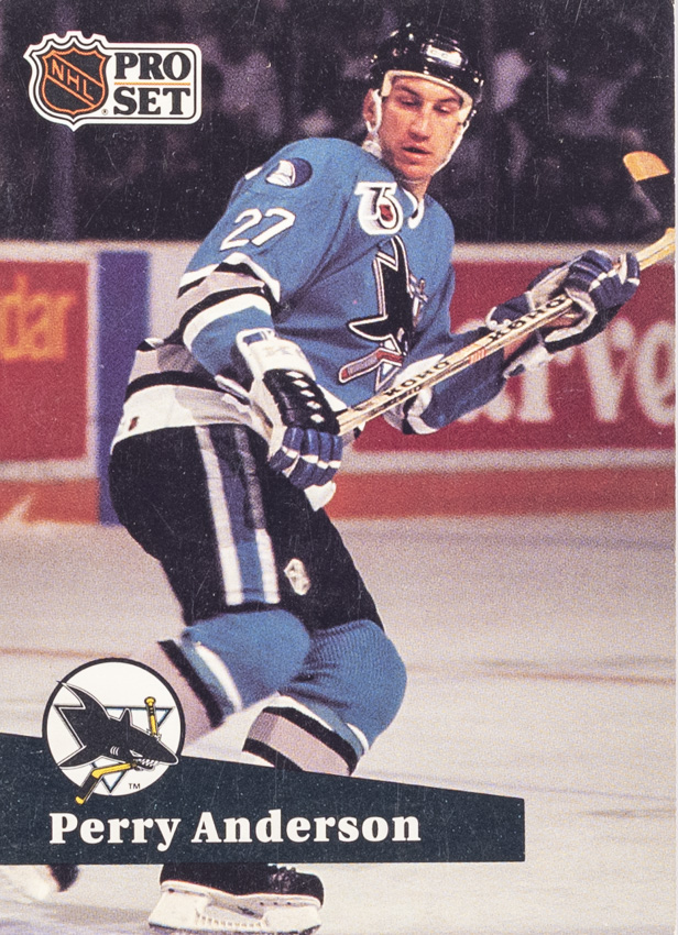 Hokejová kartička, Perry Anderson, San Jose Sharks, 1991
