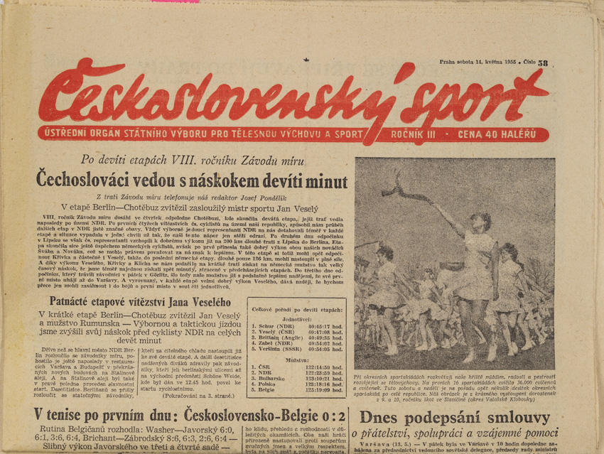 Noviny Československý sport, 58/1955